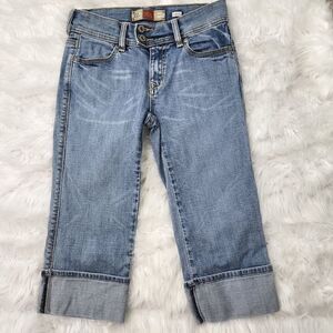Old Navy Cuffed Hem Low Waist  Capri Denim Jeans Size 1